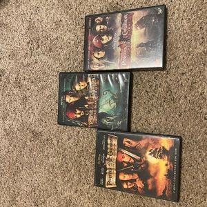 Pirate of the Caribbean DVDs 1,2, and 3
